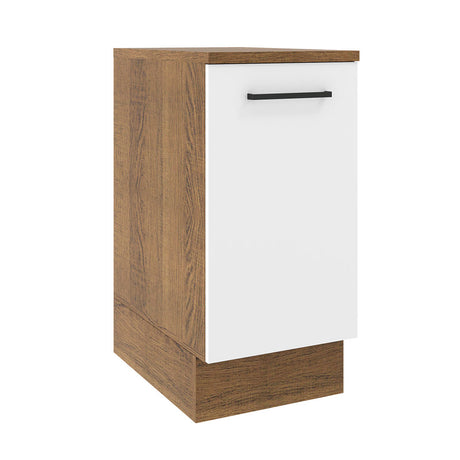 Mueble de Cocina Madesa Agata 35 cm 1 Puerta Marrón/Blanco