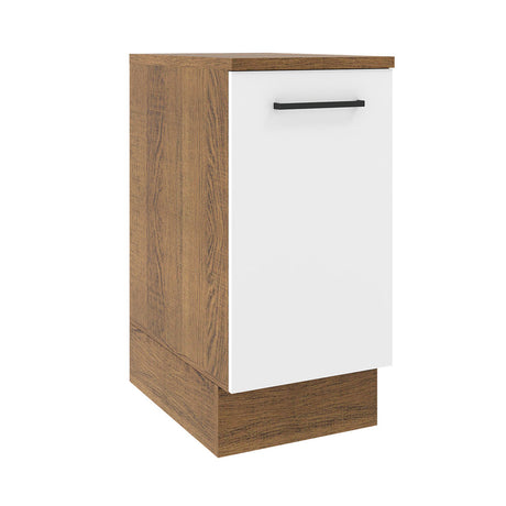 Mueble de Cocina Madesa Agata 40 cm 1 Puerta Marrón/Blanco