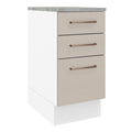 Mueble de Cocina 40 cm 3 Cajones Blanco/Crema Agata Madesa