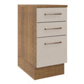 Mueble de Cocina 40 cm 3 Cajones Marrón/Crema Agata Madesa