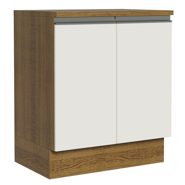 Mueble de Cocina  Madesa Glamy 70 cm 2 Puertas Marrón/Blanco