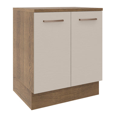 Mueble de Cocina  70 cm 2 Puertas Marrón/Crema Agata Madesa