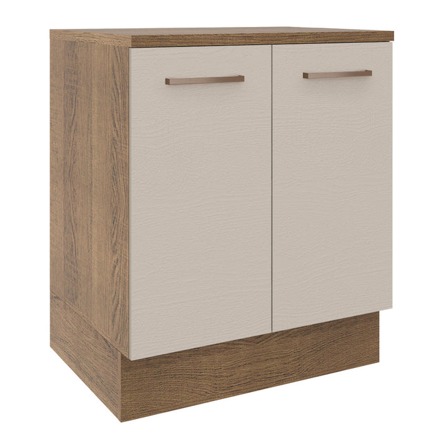 Mueble de Cocina  70 cm 2 Puertas Marrón/Crema Agata Madesa