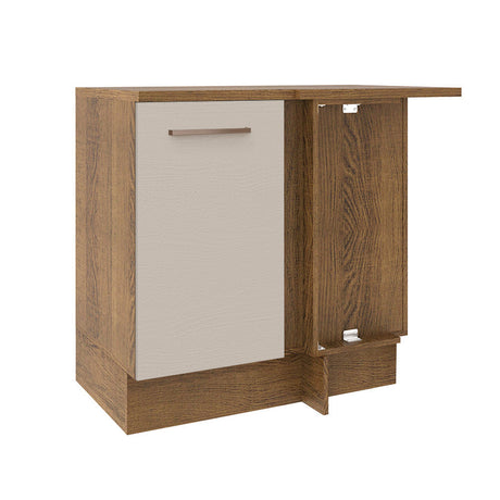 Mueble de Cocina Esquinero 1 Puerta Marrón/Crema Agata Madesa