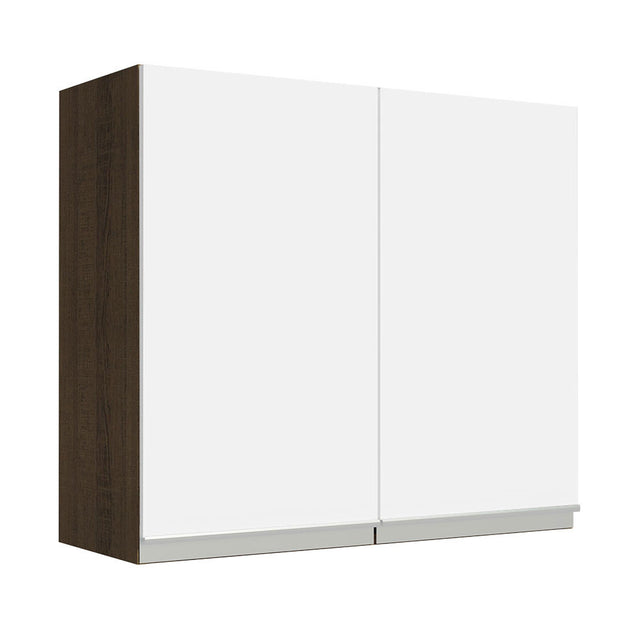 Alacena 70 cm 2 Puertas Marron/Blanco Glamy Madesa