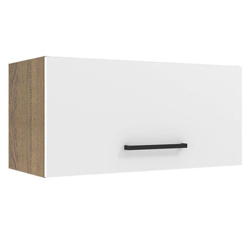 Gabinete Superior 70 cm 1 Puerta Abatible Marrón/Blanco Agata Madesa