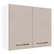 Alacena 80 cm 2 Puertas Blanco/Crema Agata Madesa