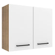 Alacena Madesa Agata 80 cm 2 Puertas Marrón/Blanco