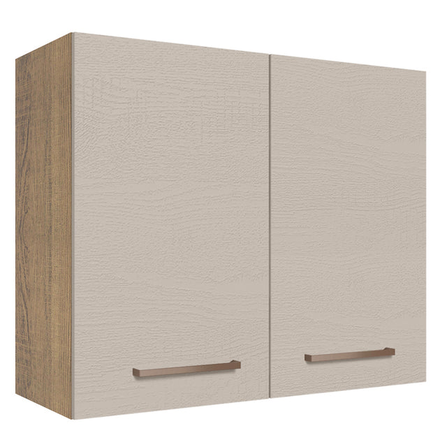 Alacena 80 cm 2 Puertas Marrón/Crema Agata Madesa