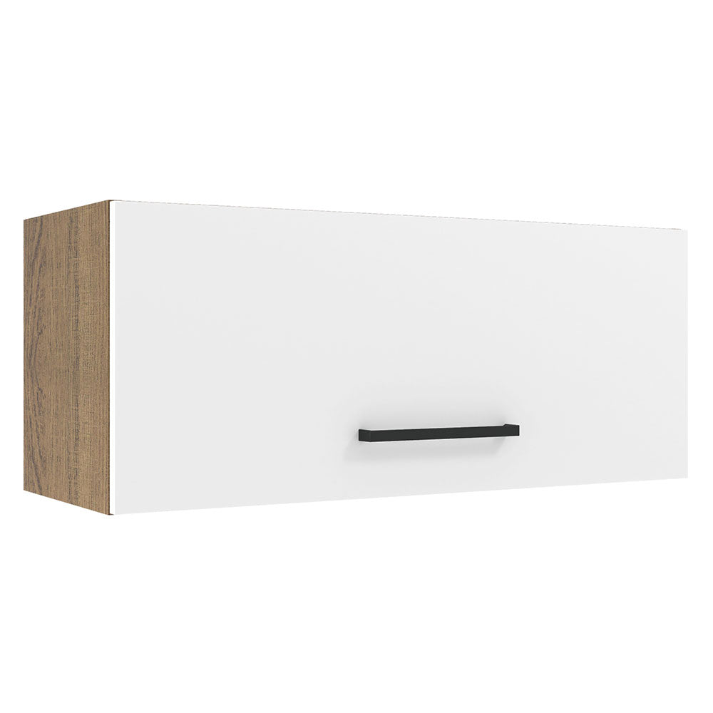 Gabinete Superior 80 cm 1 Puerta Abatible Marrón/Blanco Agata Madesa