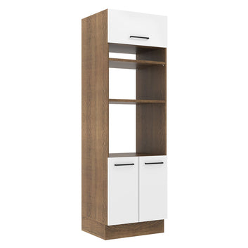 Mueble para Horno 70 cm 3 Puertas Marrón/Blanco Agata Madesa