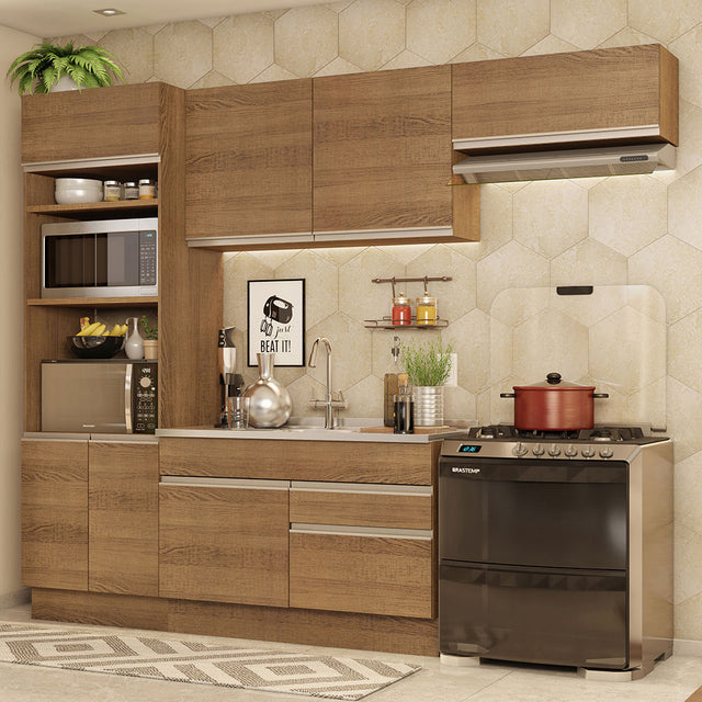 Cocina Integral 270cm Marrón Glamy Madesa 15