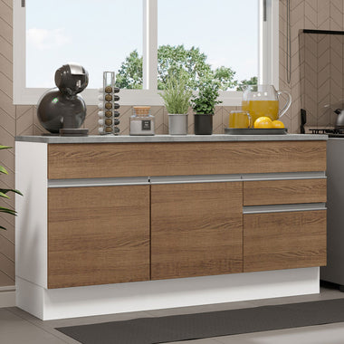 Mueble Madesa Glamy 150cm 2 cajones 2 puertas (con encimera)
