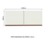 Gabinete Superior 120 x 50 cm 2 Puertas Reims Blanco