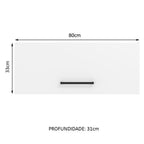 Gabinete Superior 80 cm 1 Puerta Abatible Marrón/Blanco Agata Madesa