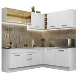 Cocina Integral Esquinera 389cm Blanco Agata 01