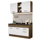 Cocina Compacta 150cm Marrón/Blanco Agata Madesa 02