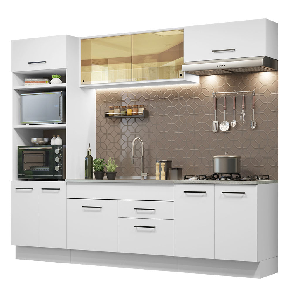 Cocina Integral 270cm Blanco Agata 03