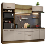 Cocina Integral 270cm Marrón/Crema Agata 03