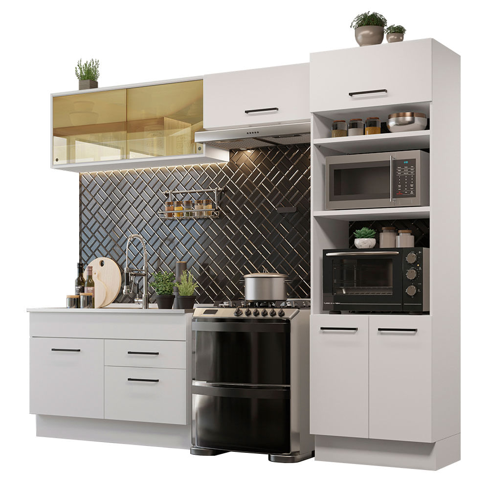 Cocina Integral 270cm Blanco Agata 05