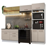 Cocina Integral 270cm Blanco/Crema Agata 05