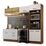 Cocina Integral 270cm Marrón/Blanco Agata 05