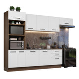 Cocina Integral 330cm Marrón/Blanco Agata 01