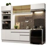 Cocina Integral 270cm Blanco Glamy 11