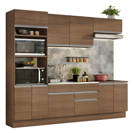 Cocina Integral 270cm Marrón Glamy Madesa 13