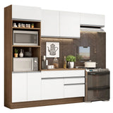 Cocina Integral 270cm Marrón/Blanco Glamy Madesa 14