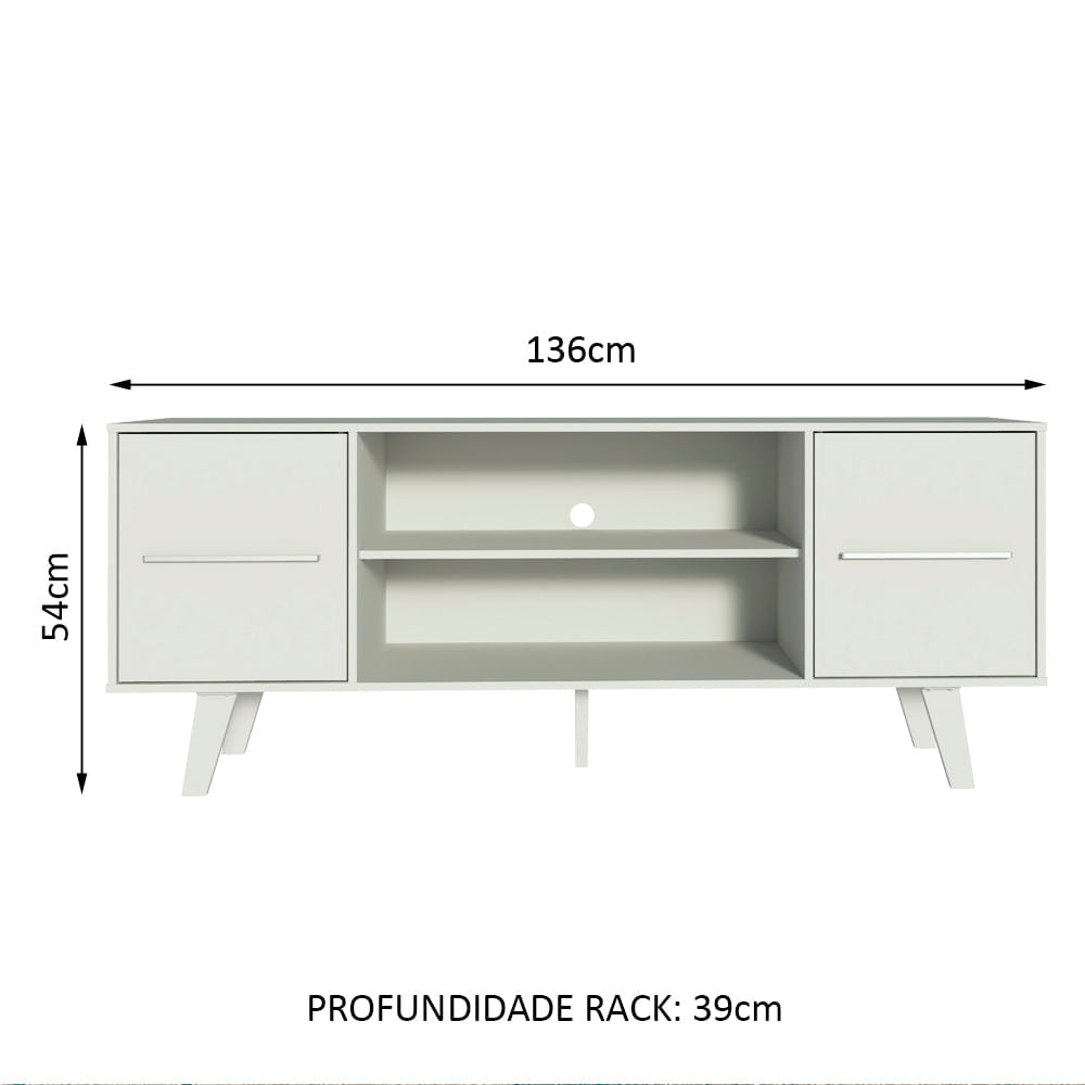 Mueble para TV Madesa Copenhaguen 55 Pulgadas Blanco