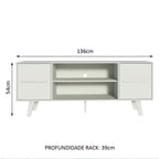 Mueble para TV Madesa Copenhaguen 55 Pulgadas Blanco