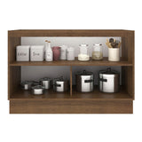 Mueble de Cocina para Fregadero 120 x 60 cm 2 Puertas (Sin Encimera) Marrón/Blanco Agata