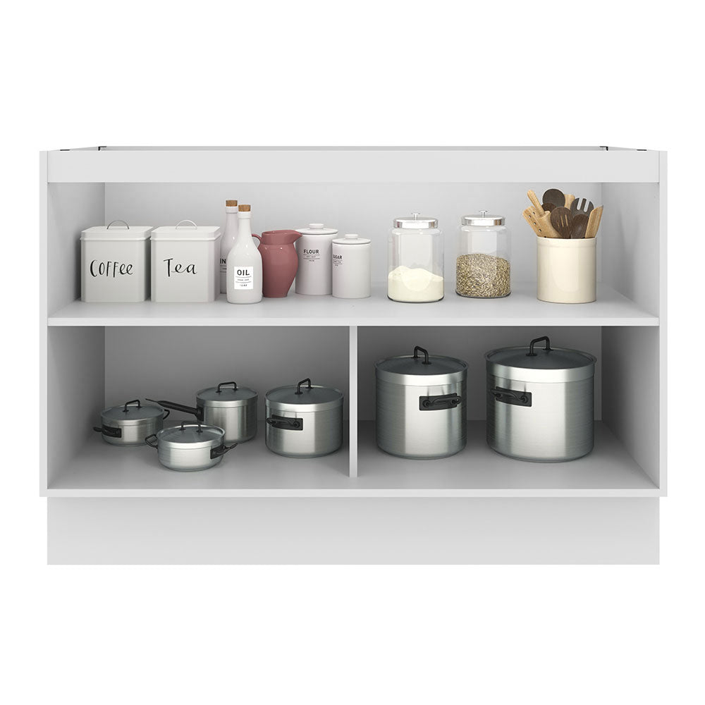 Mueble de Cocina para Fregadero Madesa Agata con 2 Puertas Blanco/Crema