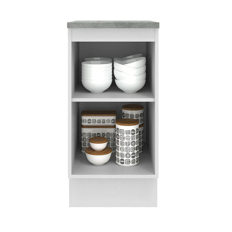 Mueble de Cocina 40 cm 1 Puerta Blanco/Crema Agata Madesa