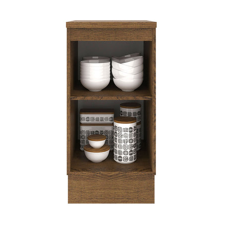 Mueble de Cocina Madesa Agata 40 cm 1 Puerta Marrón/Blanco