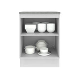 Mueble de Cocina 60 cm 1 Puerta Blanco/Crema Agata Madesa