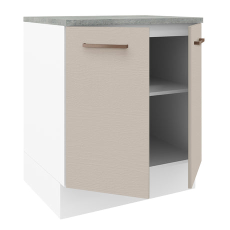 Mueble de Cocina  70 cm 2 Puertas Blanco/Crema Agata Madesa