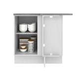 Mueble de Cocina Esquinero 1 Puerta Blanco/Crema Agata Madesa