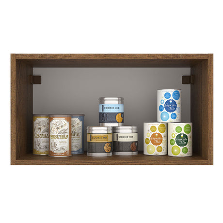 Alacena Madesa Agata 60 cm 1 Puerta Basculante Marrón/Blanco