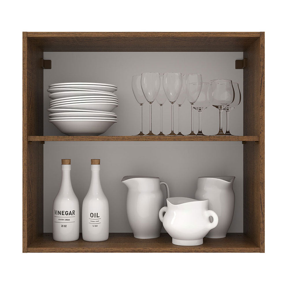 Alacena Madesa Agata 70 cm 2 Puertas Marron/Blanco