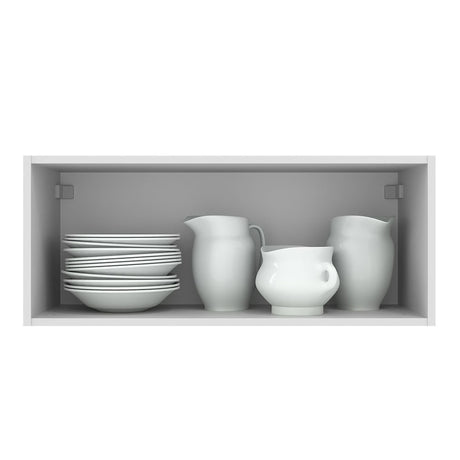 Alacena 80 cm 1 Puerta Basculante Blanco/Crema Agata Madesa