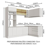 Cocina Integral Esquinera 399cm Blanco Glamy 02