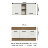 Cocina Compacta 150cm Marrón/Blanco Agata Madesa 02