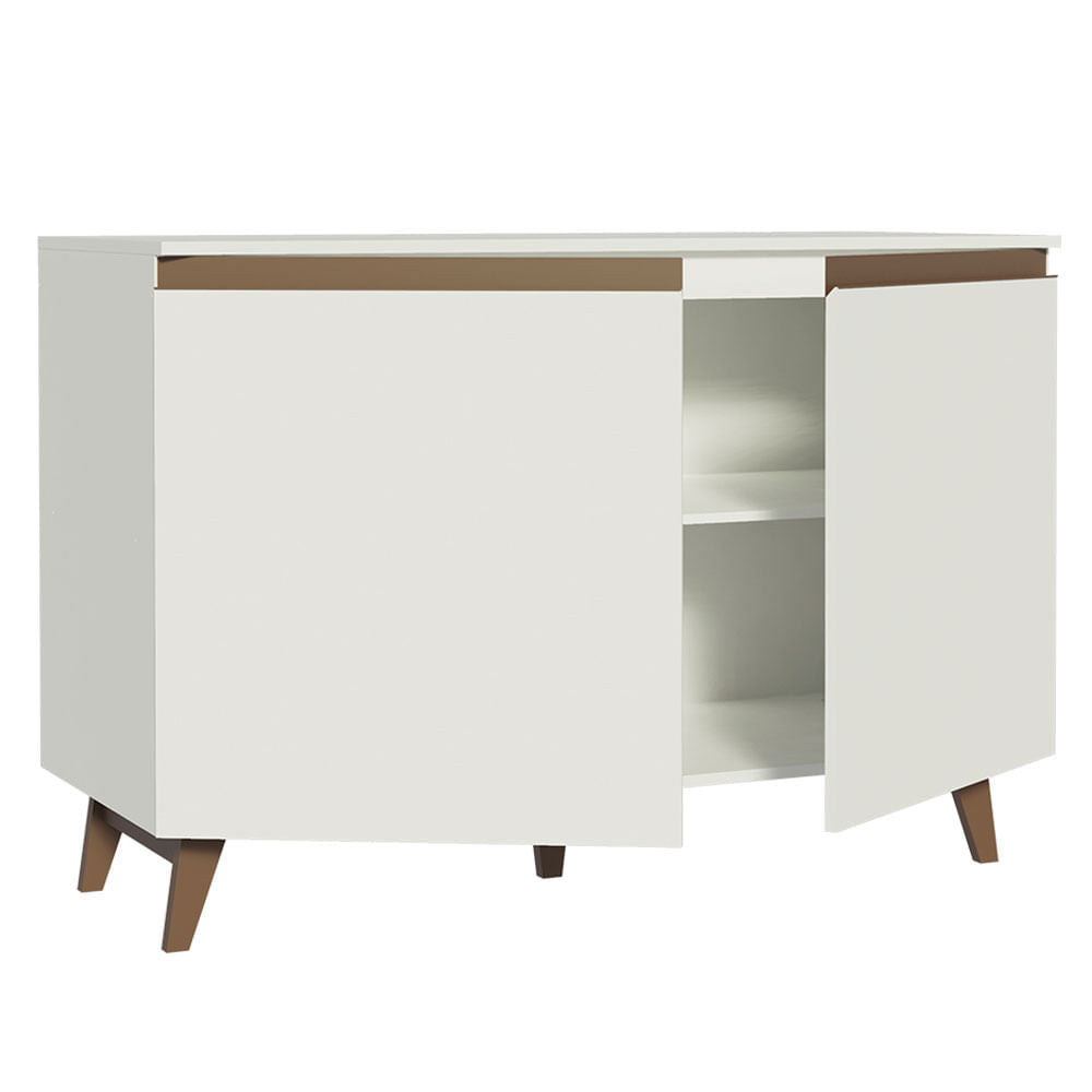 Gabinete Bajo para Fregadero 120 cm 2 Puertas Blanco Reims Madesa