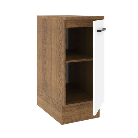 Mueble de Cocina Madesa Agata 35 cm 1 Puerta Marrón/Blanco