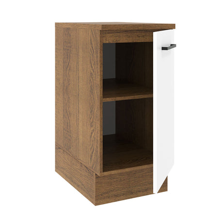 Mueble de Cocina Madesa Agata 40 cm 1 Puerta Marrón/Blanco