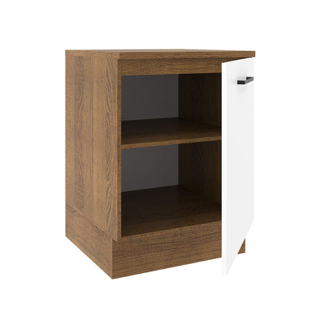 Mueble de Cocina Madesa Agata 60 cm 1 Puerta Marrón/Blanco