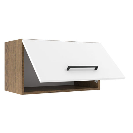 Alacena Madesa Agata 60 cm 1 Puerta Basculante Marrón/Blanco