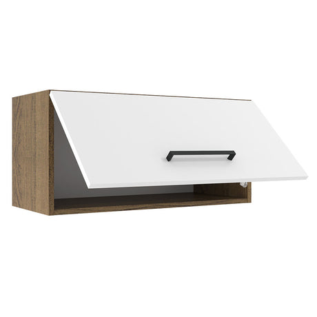 Alacena Madesa Agata 70 cm 1 Puerta Basculante Marrón/Blanco